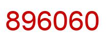 Number 896060 red image