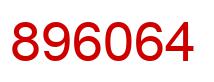 Number 896064 red image