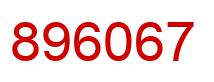 Number 896067 red image