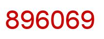 Number 896069 red image