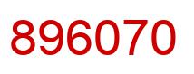 Number 896070 red image