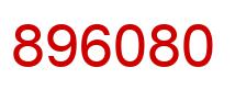 Number 896080 red image