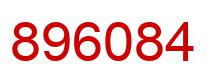 Number 896084 red image