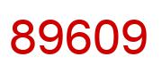 Number 89609 red image