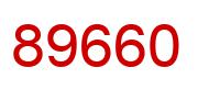 Number 89660 red image
