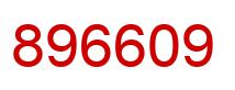 Number 896609 red image