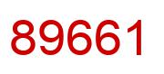 Number 89661 red image