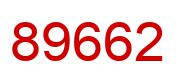 Number 89662 red image