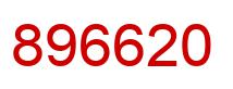 Number 896620 red image