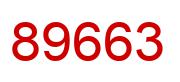 Number 89663 red image