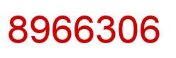 Number 8966306 red image