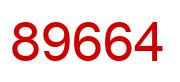 Number 89664 red image