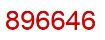 Number 896646 red image
