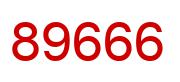 Number 89666 red image