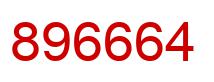 Number 896664 red image