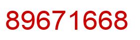 Número 89671668 imagen rojo
