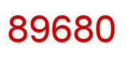 Number 89680 red image