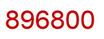 Number 896800 red image
