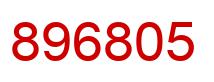 Number 896805 red image