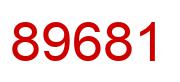 Number 89681 red image