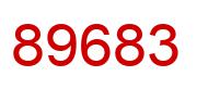 Number 89683 red image