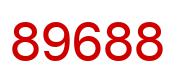 Number 89688 red image