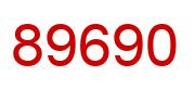 Number 89690 red image