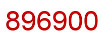 Number 896900 red image