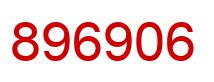 Number 896906 red image