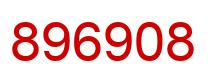 Number 896908 red image