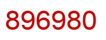 Number 896980 red image