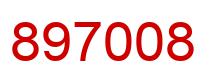 Number 897008 red image