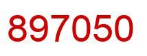 Number 897050 red image