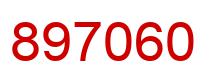 Number 897060 red image