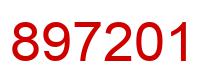Number 897201 red image