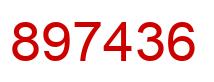 Number 897436 red image