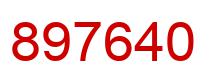 Number 897640 red image