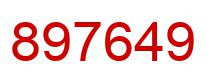 Number 897649 red image