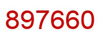 Number 897660 red image