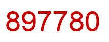 Number 897780 red image