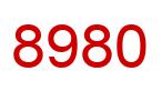 Number 8980 red image