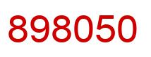 Number 898050 red image