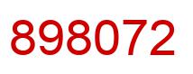 Number 898072 red image