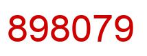Number 898079 red image