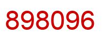 Number 898096 red image