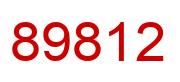 Number 89812 red image