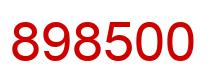 Number 898500 red image