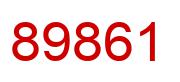 Number 89861 red image