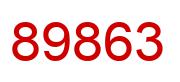 Number 89863 red image
