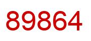 Number 89864 red image